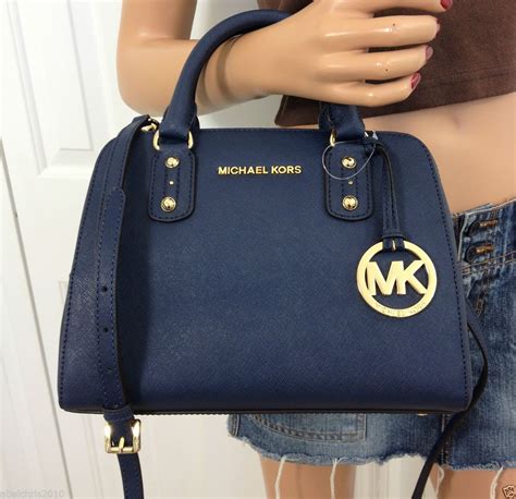 blue purse michael kors|michael kors navy blue purse.